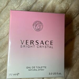 Versace Bright Crystal Pink to White Ombre Box with Metallic Logo
